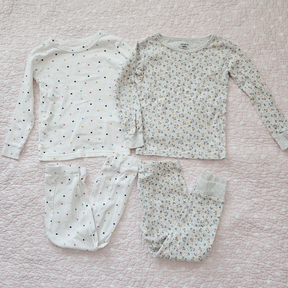Bundle 2 Pajama sets GAP Carter's 4T 4 Toddler Organic Cotton